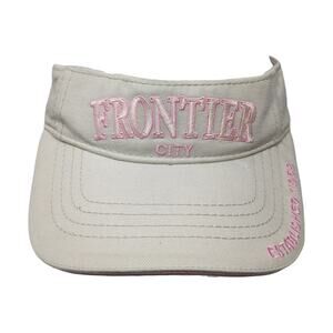 Frontier City Established 1958 Sun Visor Cap Beige OS Triangle Sport Headwear
